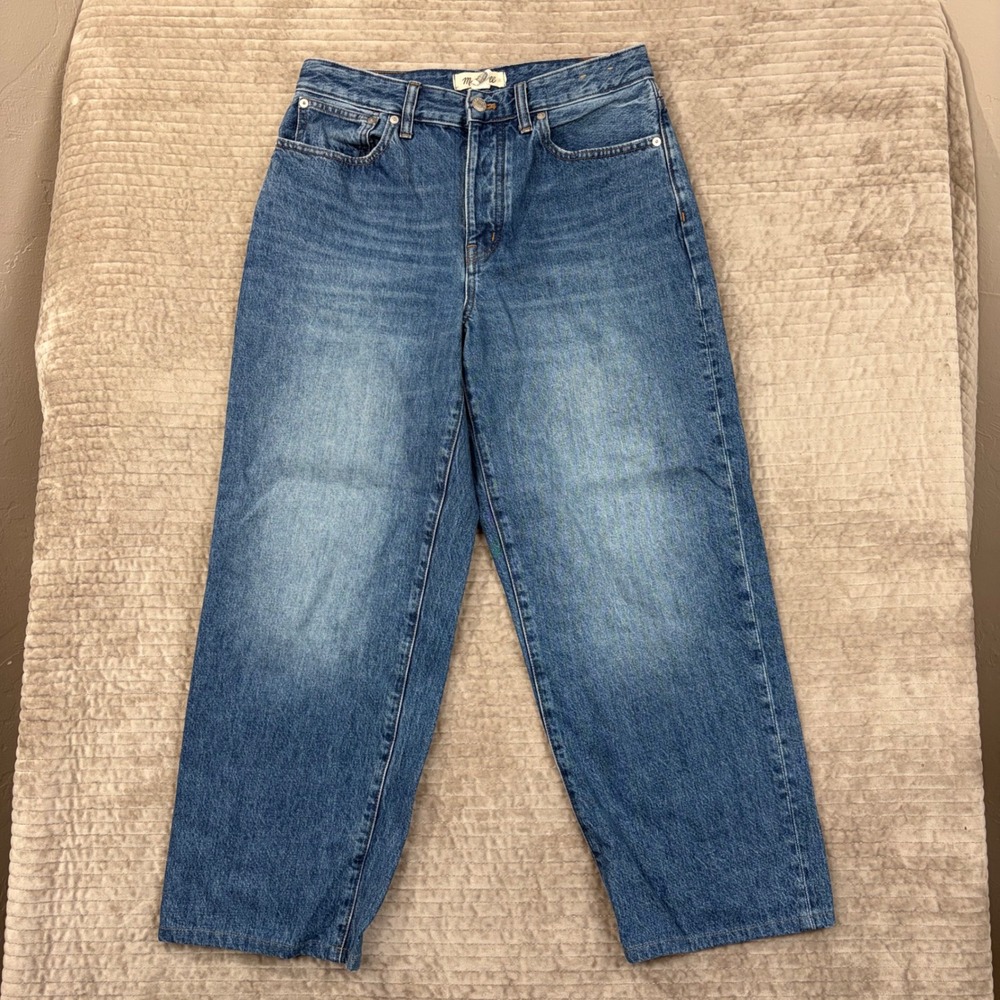 Madewell Curvy Low-Slung Straight Jeans 28 Blue Medium Wash NM278 DM7104